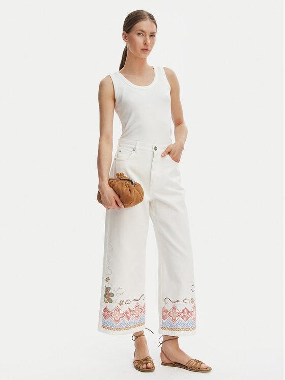 Weekend Max Mara Weekend Max Mara Top Multic 2615941012 Blanco Regular Fit