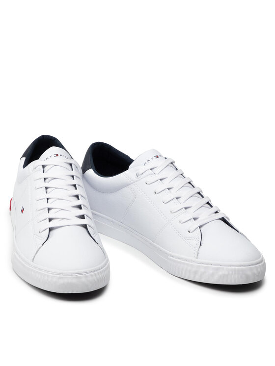 Tommy Hilfiger Αθλητικά Tommy Hilfiger Essential Leather Detail Vulc FM0FM04047 Λευκό