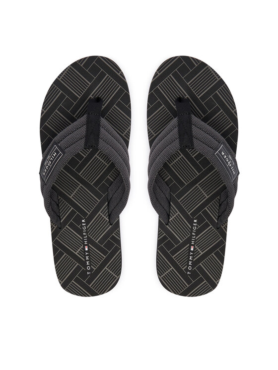 Tommy Hilfiger Japonke Tommy Hilfiger Flag Patch Beach FM0FM06004 Črna