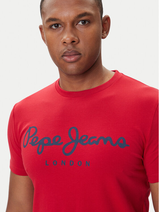 Pepe Jeans Pepe Jeans Camiseta Original Stretch N PM5010132 Rojo Regular Fit