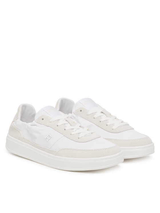 Tommy Hilfiger Laisvalaikio batai Tommy Hilfiger Th Heritage Nylon Sneaker FW0FW09405 Balta