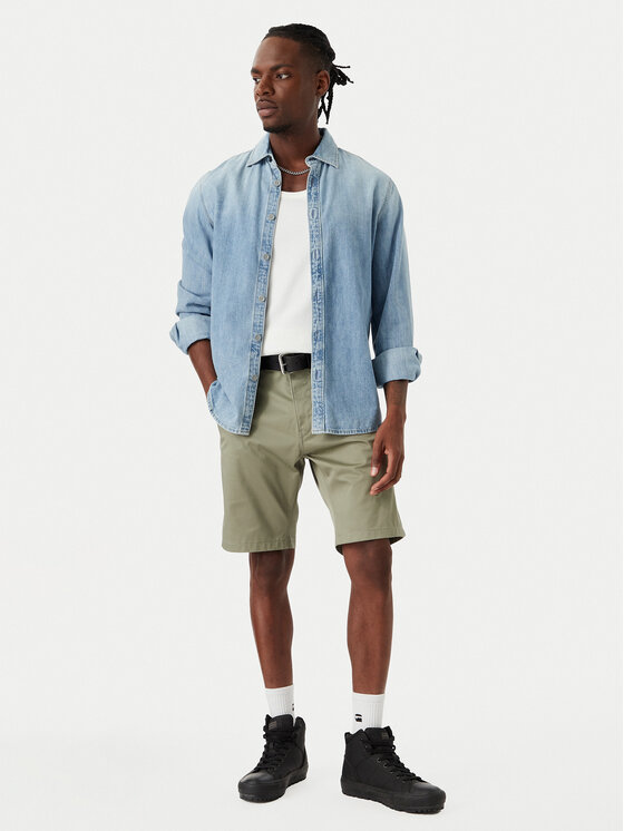G-STAR G-Star Raw Шорти з тканини Bronson 3.0 D26337-5126 Зелений Slim Fit