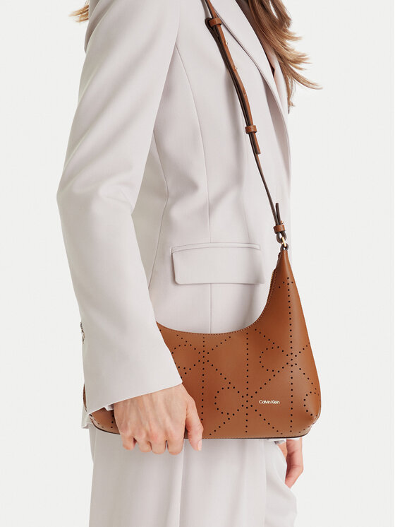 Calvin Klein Rankinė Calvin Klein Emblem Aop Perfor Lthr Bag LV04F3367G Ruda
