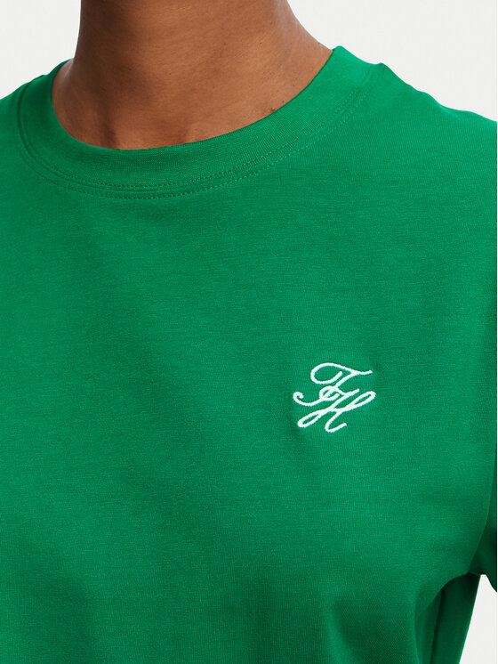 Tommy Hilfiger Tommy Hilfiger Camiseta Logo Embroidery WW0WW48699 Verde Regular Fit