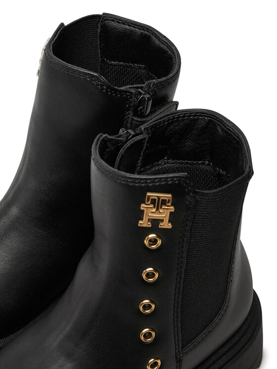 Tommy Hilfiger Polokozačky Tommy Hilfiger Chelsea Boot T3A5-33578-1351 M Černá