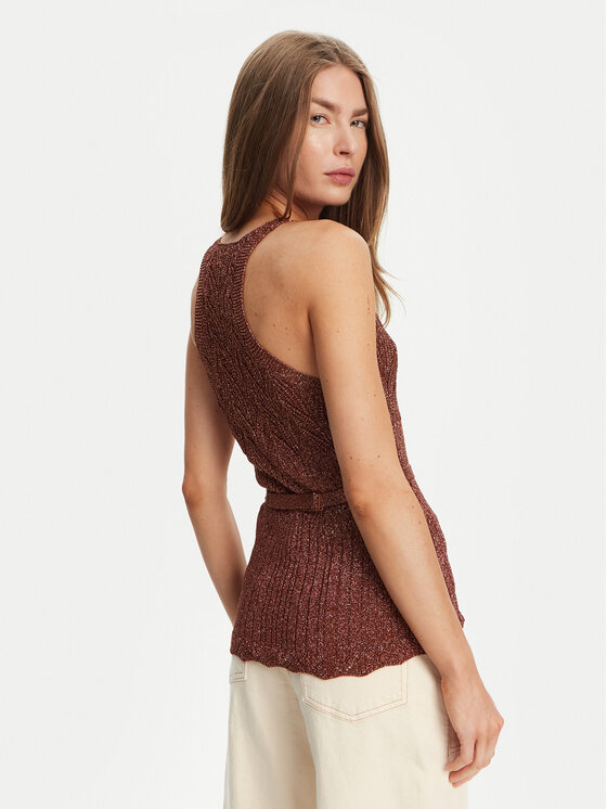 TWINSET TWINSET Топ 251TT3195 Коричневий Slim Fit