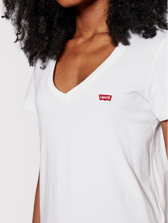 Levi's® Levi's® Póló Perfect V-Neck Tee 85341-0002 Fehér Regular Fit