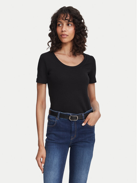 Weekend Max Mara Weekend Max Mara Camiseta Multij 2625946031 Negro Regular Fit