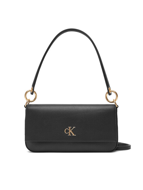 Calvin Klein Jeans Дамска чанта Calvin Klein Jeans Minimal Monogram Shoulder Pouch LV04K3161G Черен