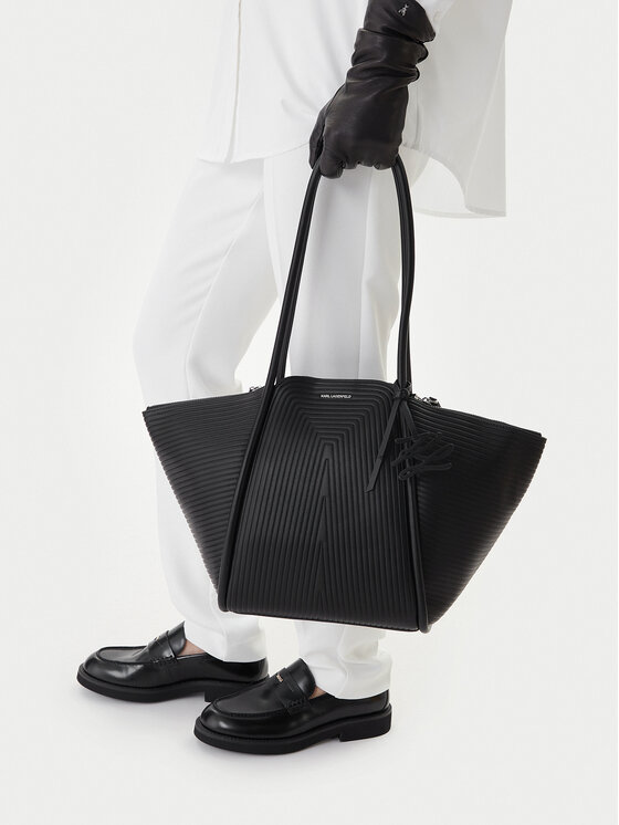 KARL LAGERFELD Ročna torba KARL LAGERFELD B1W30043 Črna