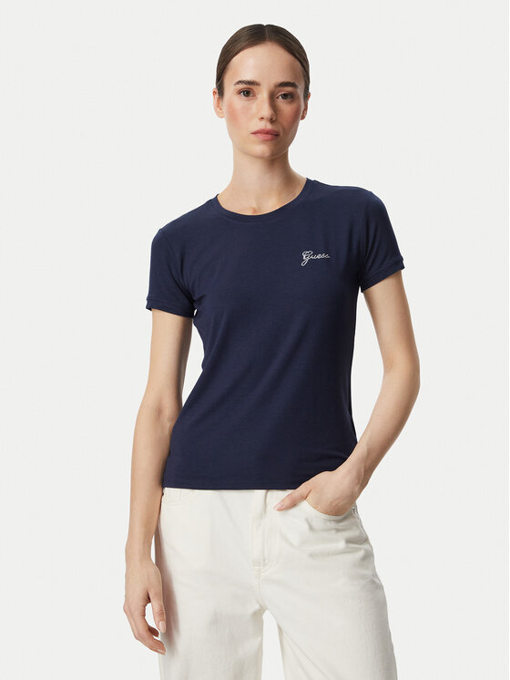 Guess Guess Camiseta W6YI12 K3751 Azul marino Regular Fit