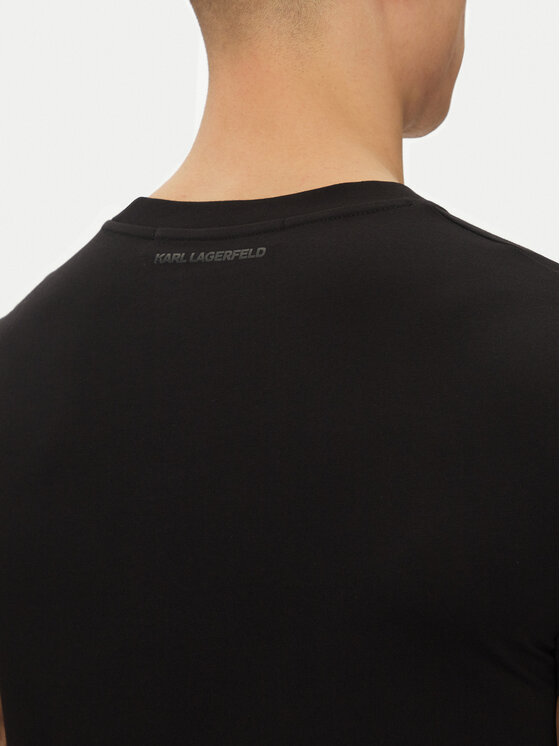 KARL LAGERFELD KARL LAGERFELD Marškinėliai 755064 552241 Juoda Regular Fit
