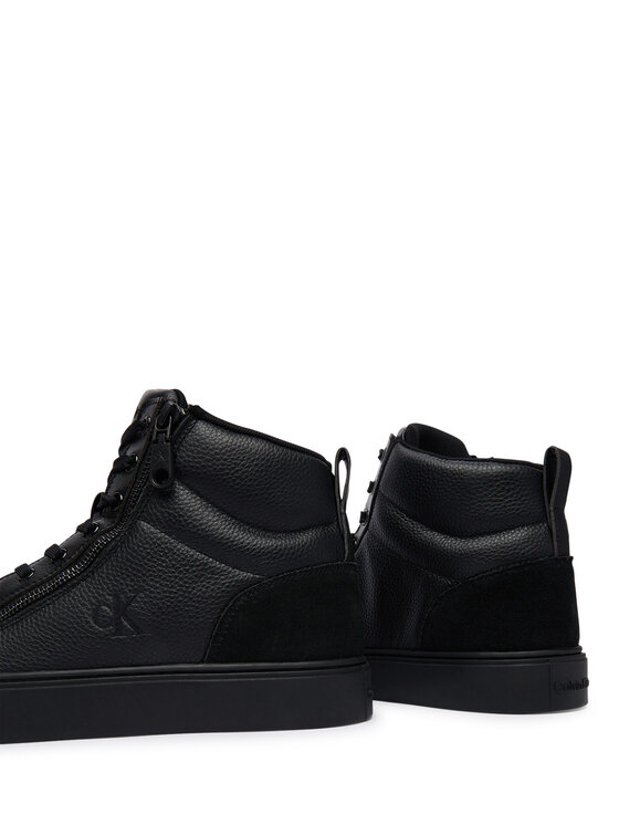 Calvin Klein Superge Calvin Klein Classic Cup Mid Laceup Zip Lth YM0YM01428 Črna