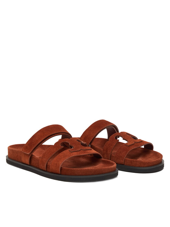 Tory Burch Шльопанці Tory Burch Ines Sport Slide 163481 Коричневий
