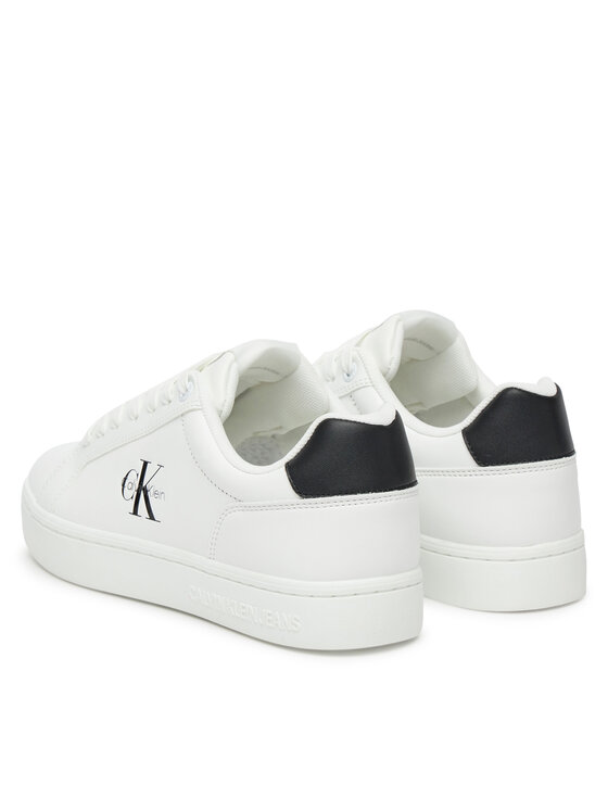 Calvin Klein Jeans Sneakersy Calvin Klein Jeans Classic Cupsole Mono Lth Wn YW0YW01902 Bílá