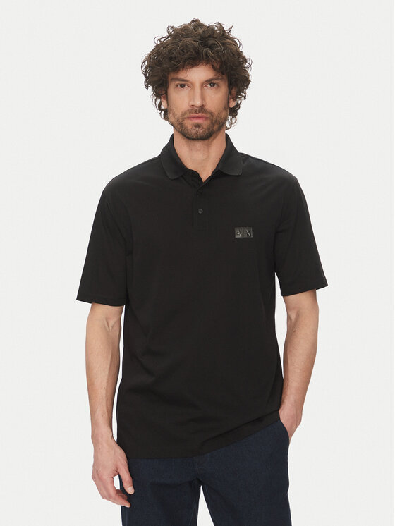 Armani Exchange Armani Exchange Поло XM000484 AF10364 UC001 Чорний Regular Fit