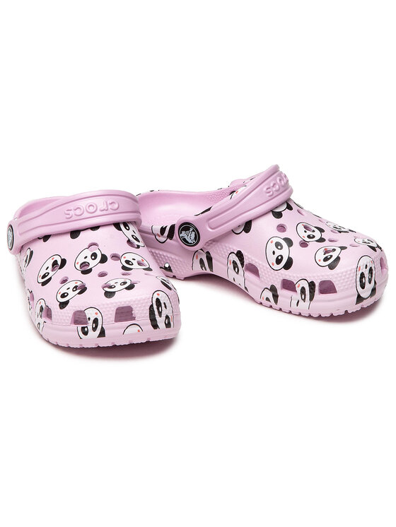 Crocs Шльопанці Crocs Classic Panda Print Clog K 206999 Рожевий