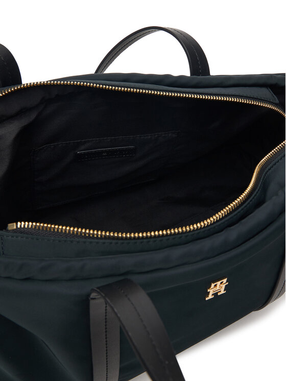 Tommy Hilfiger Kabelka Tommy Hilfiger Th Soft Nylon Hobo AW0AW18994 Černá