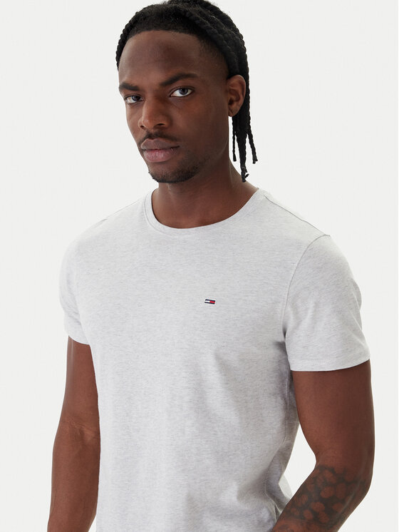Tommy Jeans Tommy Jeans Marškinėliai DM0DM04411 Pilka Slim Fit