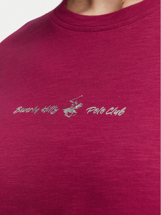 Beverly Hills Polo Club Beverly Hills Polo Club Camiseta P-SS26W-TS6510 Guinda/burdeos Regular Fit