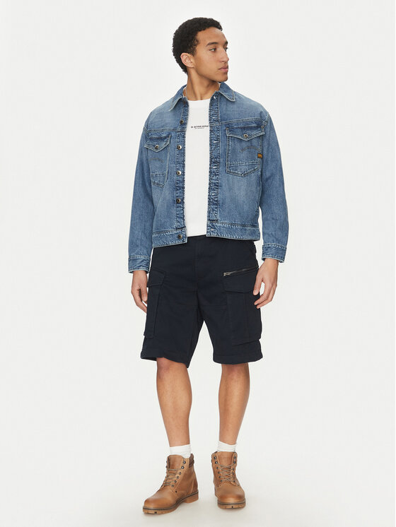 G-STAR G-Star Raw Kratke hlače Rovic Zip D08566-5126 990 Crna Relaxed Fit