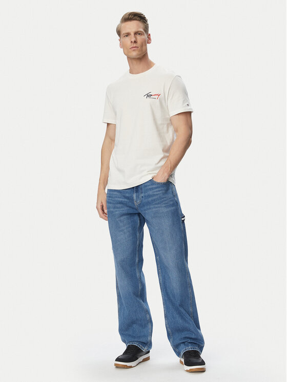 Tommy Jeans Tommy Jeans Camiseta DM0DM22538 Blanco Slim Fit