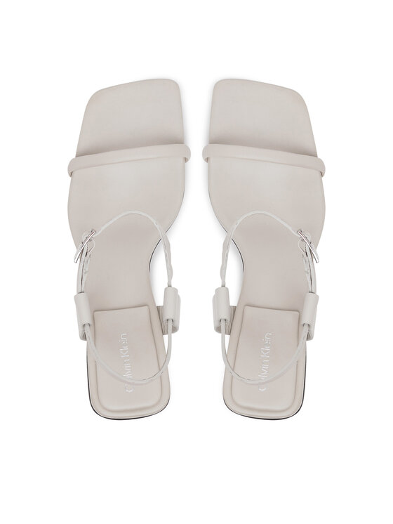 Calvin Klein Basutės Calvin Klein Block Heel Sandal 75 Lth HW0HW02650 Pilka