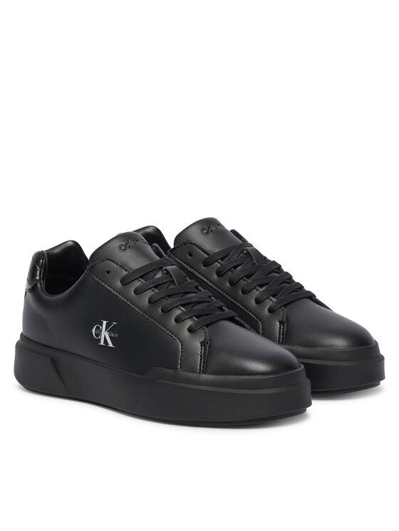 Calvin Klein Laisvalaikio batai Calvin Klein Chunky Cups Laceup Lth Bt Croc HW0HW03223 Juoda