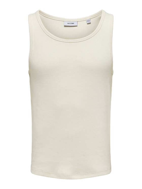 Only & Sons Only & Sons Майка Tanner 22030217 Écru Regular Fit