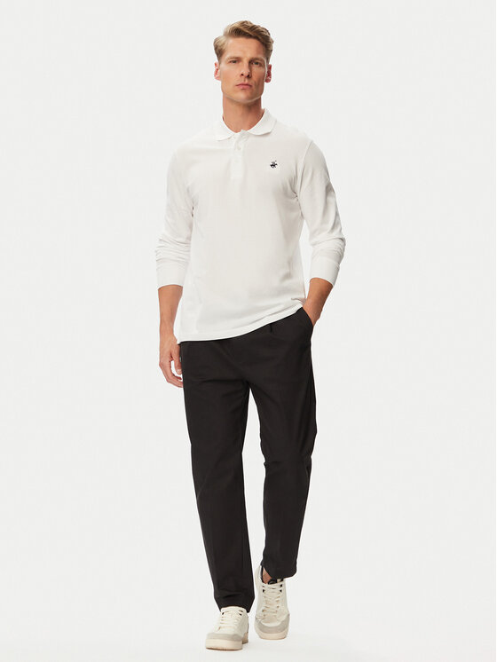 Beverly Hills Polo Club Beverly Hills Polo Club Поло P-SS26M-P424125 Білий Regular Fit