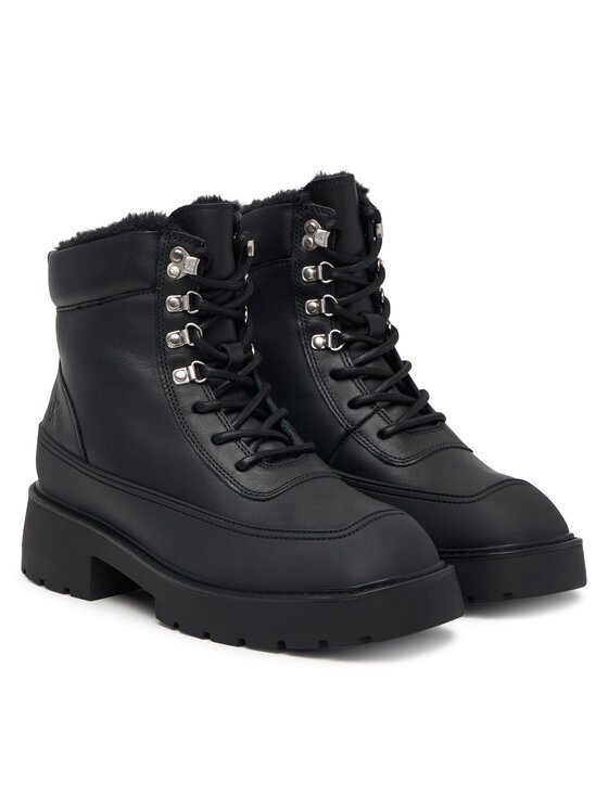 Calvin Klein Trzewiki Calvin Klein Chunky Hiking Lup Boot Lth Wl Em HW0HW03204 Czarny