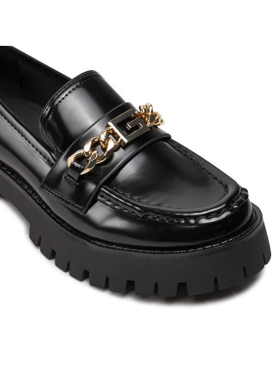 Guess Loafersy Guess Almosty FLTALM ELE14 Černá