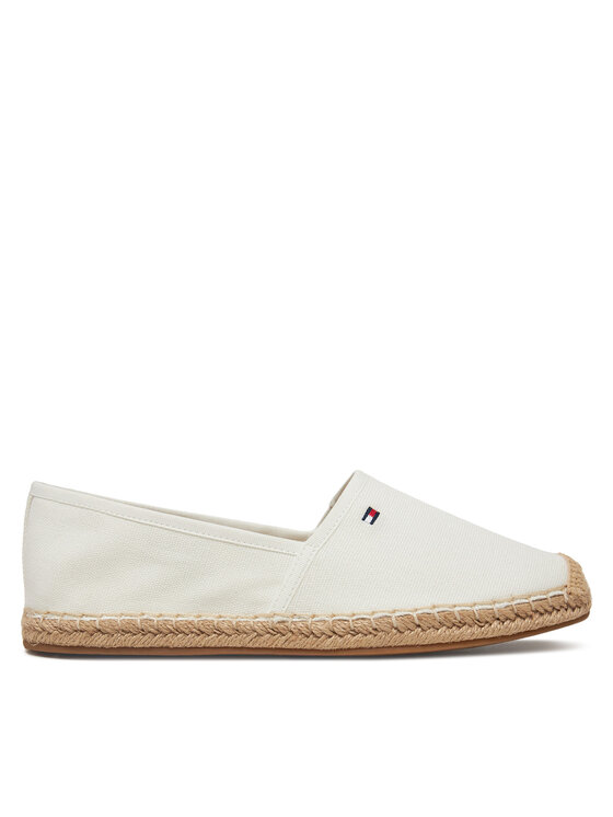 Tommy Hilfiger Espadrilky Tommy Hilfiger Flag Canvas Espadrille FW0FW08541 Écru