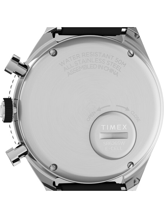 Timex Годинник Timex Q Timex Three Time Zone Chronograph TW2V70000 Чорний