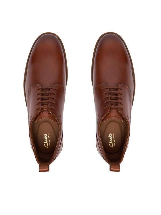 Clarks Туфлі Clarks Aldwin Lace 26183252 Коричневий