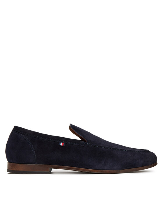 Tommy Hilfiger Μοκασίνια Tommy Hilfiger Hilfiger Flexible Suede Loafer FM0FM05496 Σκούρο μπλε