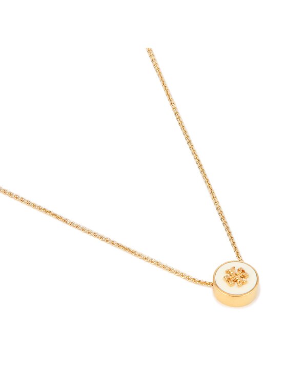Tory Burch Намисто Tory Burch Kira Enamel Pendant 90549 Білий