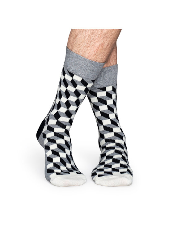 Happy Socks Happy Socks Високі шкарпетки unisex FO01-901 Сірий