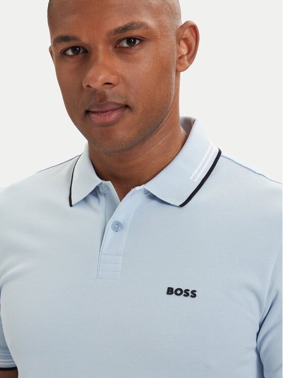 BOSS BOSS Polo Paul 50506193 Azul claro Slim Fit