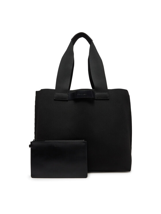 Calvin Klein Torba Calvin Klein Ck Ease E/W Tote Knit K50K512892 Czarny