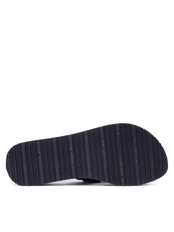 Tommy Hilfiger Flip flop Tommy Hilfiger Th Wedge Cornrow Beach Sandal FW0FW09037 Bleumarin