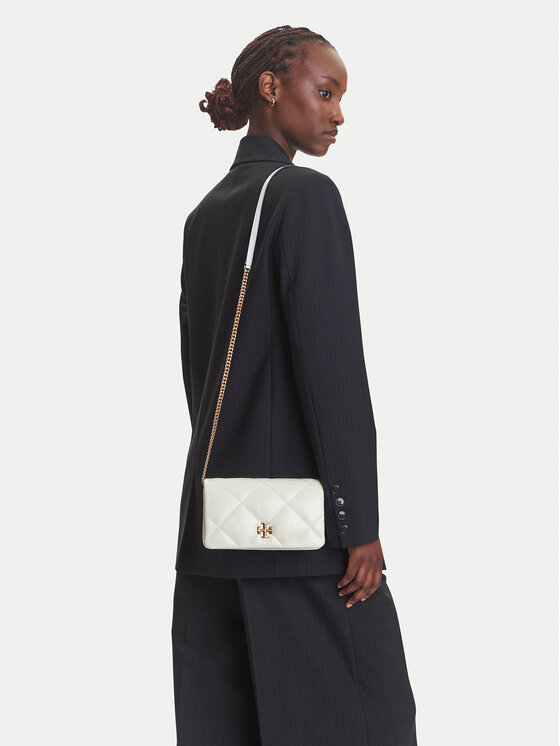 Tory Burch Torebka Tory Burch Kira iamond Quilt Chain Wallet 158624 Biały
