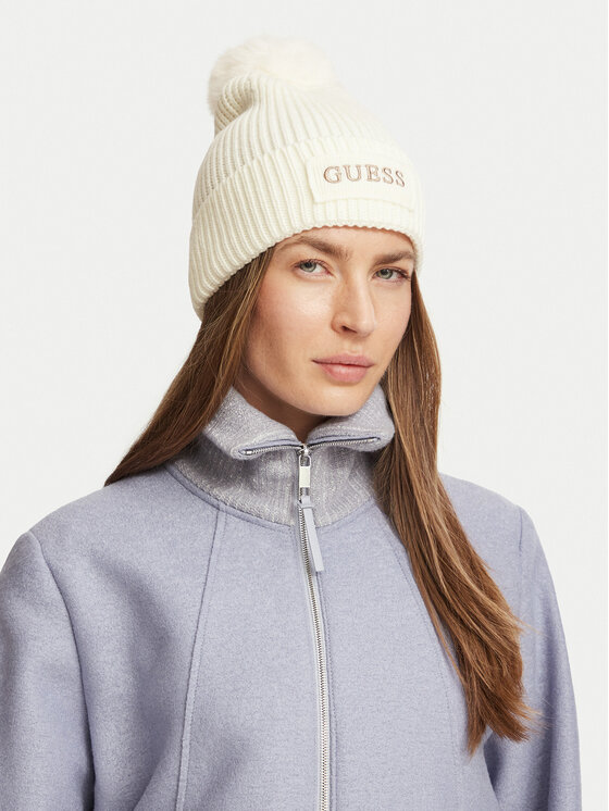 Guess Czapka Guess AW5650 WOL01 Kremowy