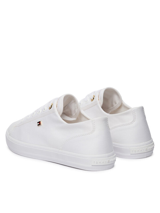 Tommy Hilfiger Kedai Tommy Hilfiger Th Foxing Sneaker Canvas FW0FW09170 Balta
