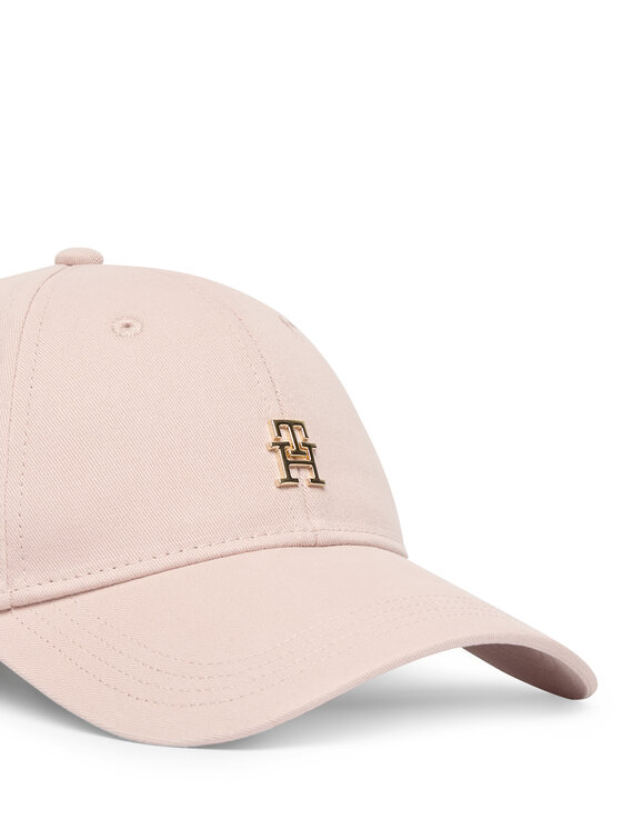 Tommy Hilfiger Cepure ar nagu Tommy Hilfiger Th Elevated Chic Cap AW0AW17631 Rozā