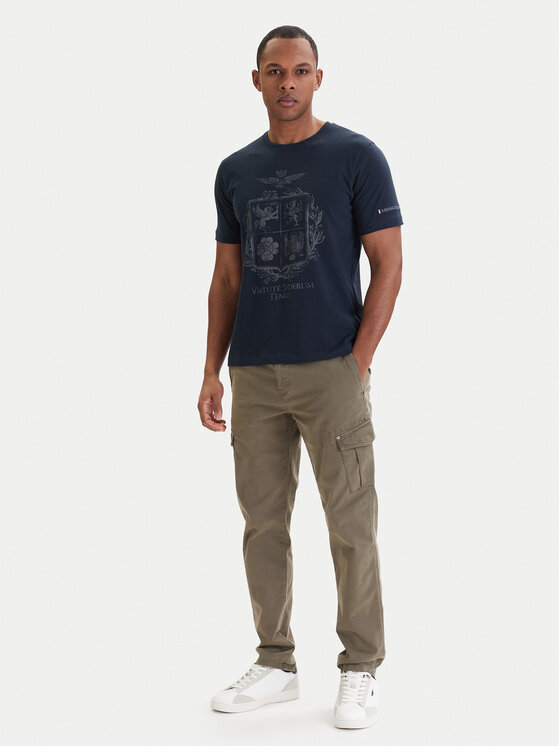 Aeronautica Militare Aeronautica Militare Camiseta 261TS2540UJ00727 Azul marino Regular Fit