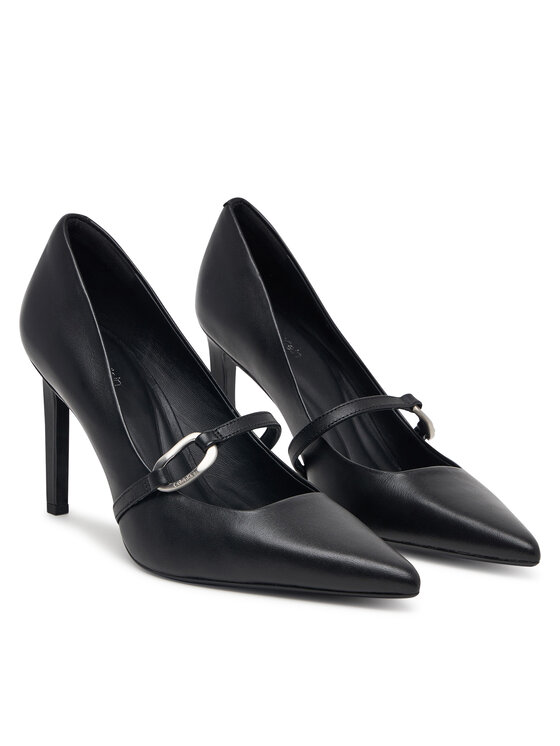Calvin Klein Augstpapēžu kurpes Calvin Klein Ess Stiletto 90 Hdw Lth HW0HW03303 Melns