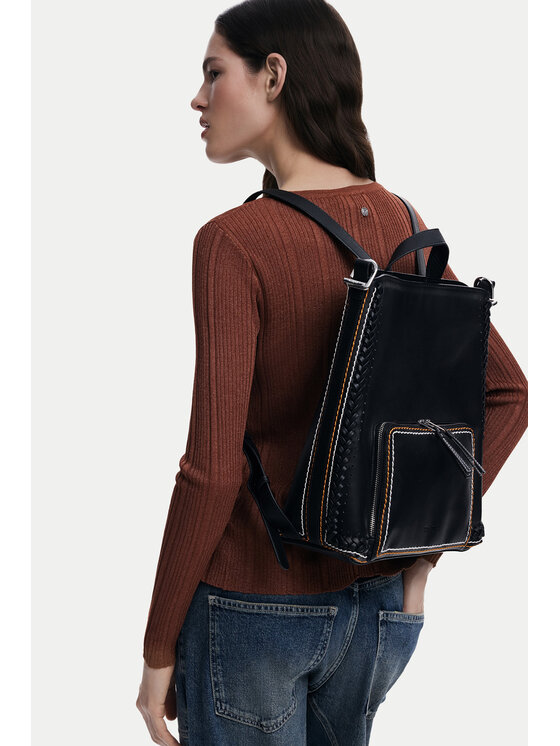 Desigual Mugursoma Desigual Trama Pretoria 25SAKP21 Melns