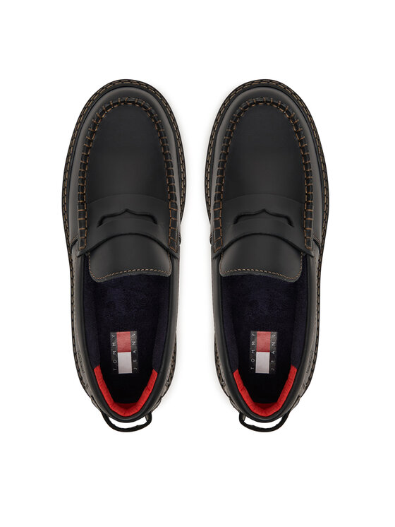 Tommy Jeans Chunky loafers Tommy Jeans Archive '01 Loafer Leather EN0EN03005 Nero