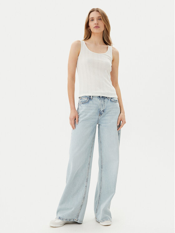 Pieces Pieces Τοπ Fia 17155482 Λευκό Slim Fit